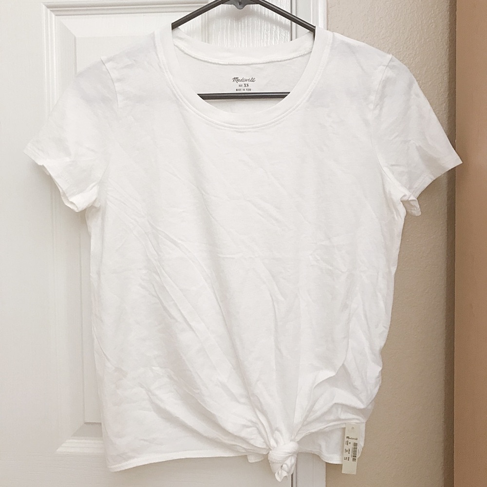 Madewell knot front tee